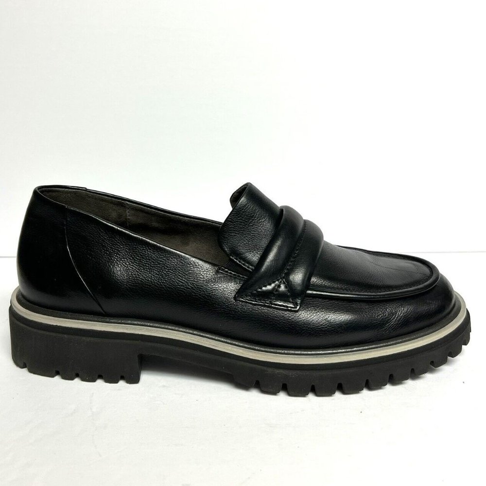Paul Green Women's Nico, Black Slip-on Loafers, Size UK 7, US 9.5M